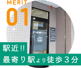 MERIT 01 / [駅近！最寄駅より徒歩3分] 